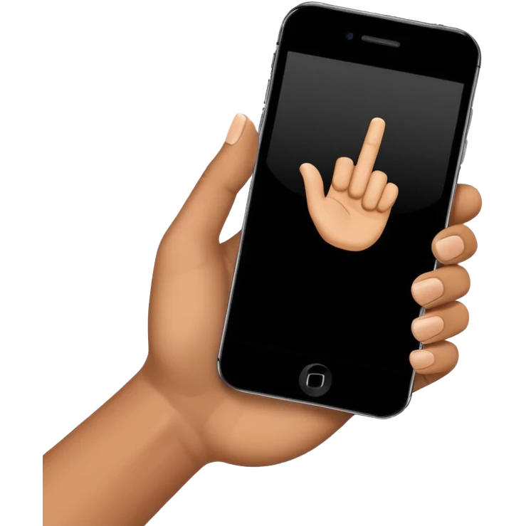 One finger front screen side emoji