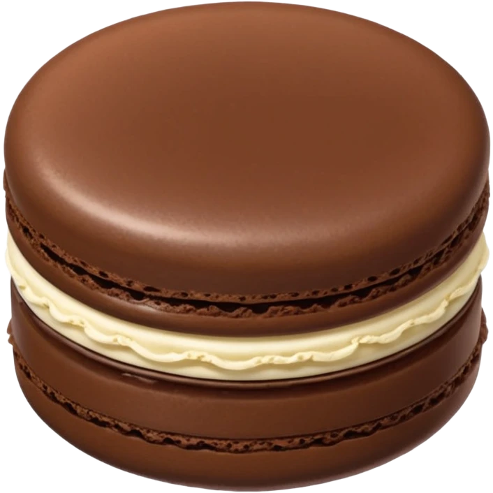 Macaron au chocolat emoji