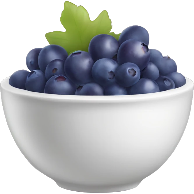yoghurt bowl with grapes and blueberries emoji