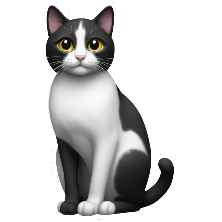 cat black and white emoji