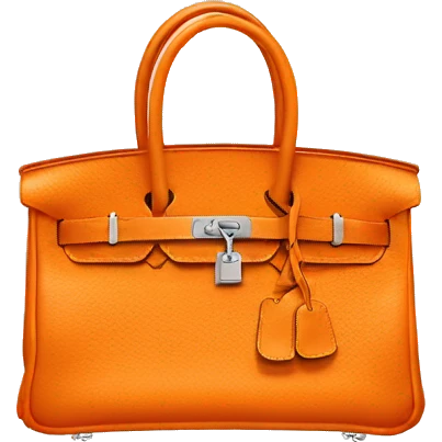 orange hermes birkin bag emoji