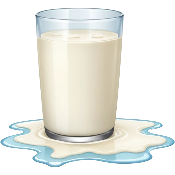 fallen over glass of milk spill on floor emoji