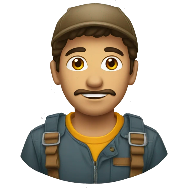 Hombre joven carpintero emoji