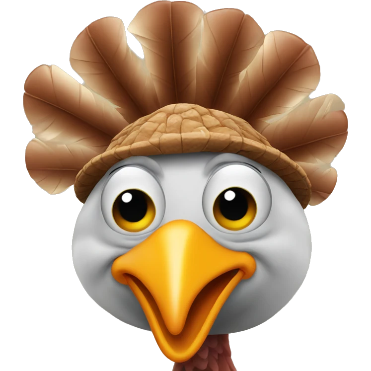 A turkey blowing a kiss emoji
