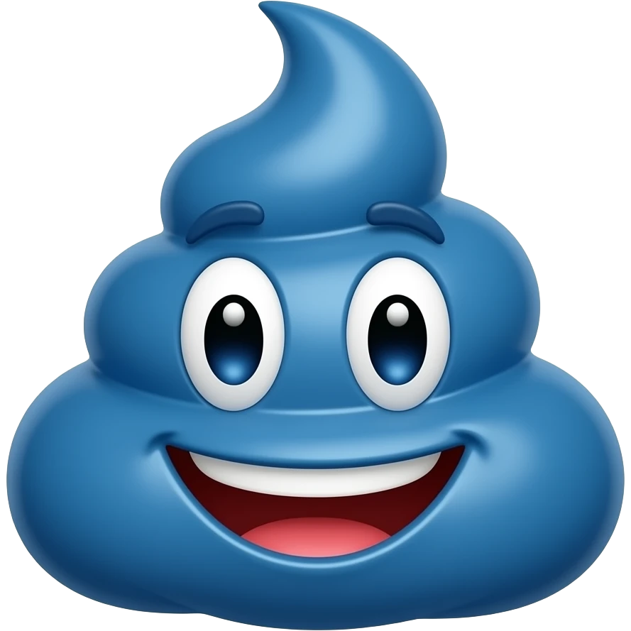 royal blue poop smile emoji