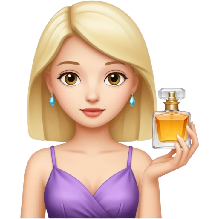 Girl holding a perfume  emoji