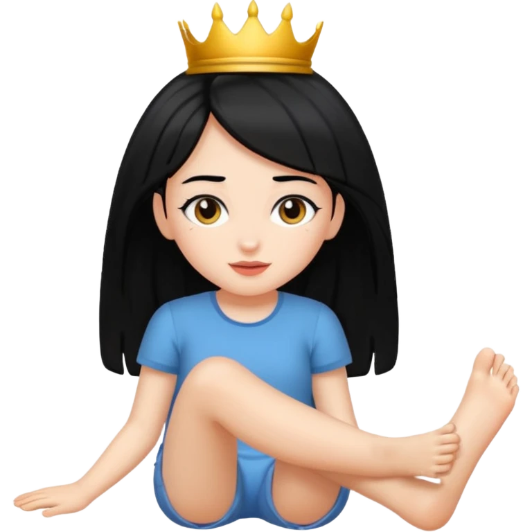 a foot  on a girl's head emoji