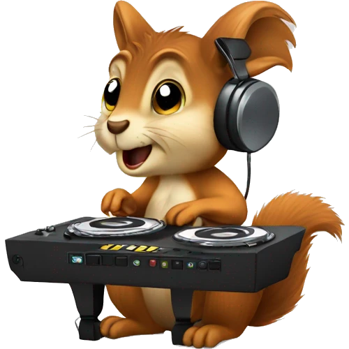 Squirrel Disk Jockey emoji