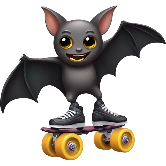 bat on rollerskates emoji