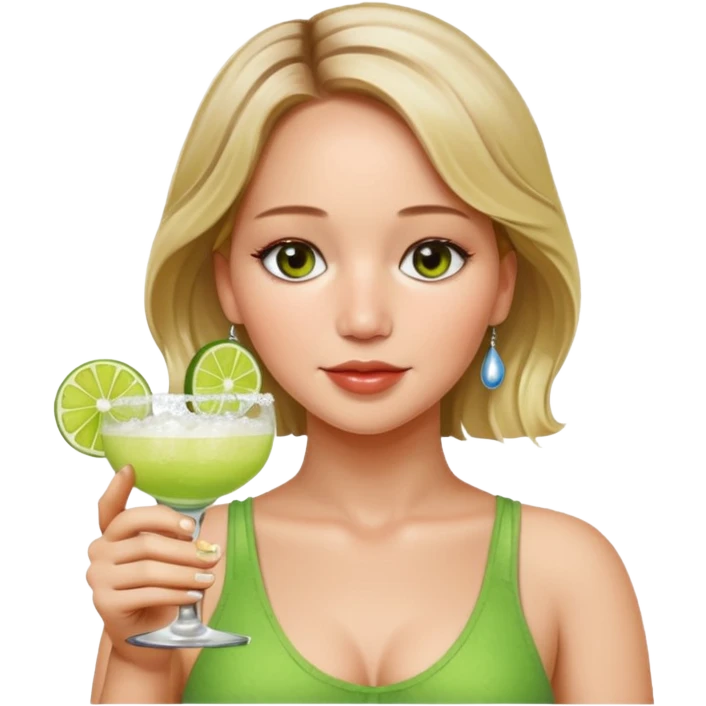 Jennifer Lawrence, drinking margerita  emoji