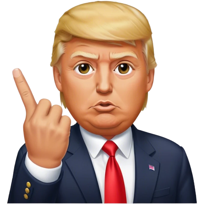 Trump middle finger emoji