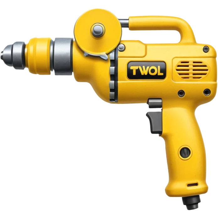 yellow commercial hammer drill emoji