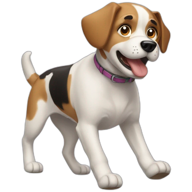 Chase the dog emoji
