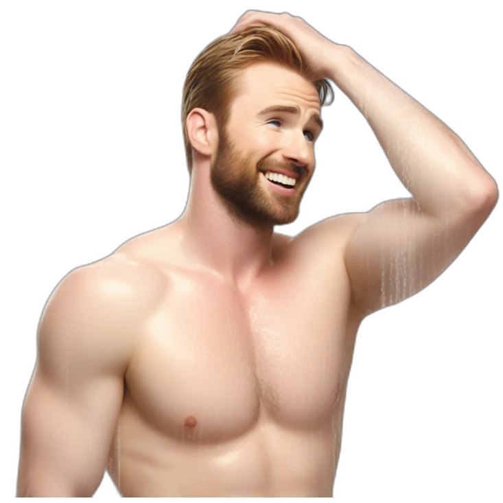 chris evans showering emoji