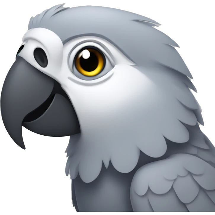 grey parrot emoji