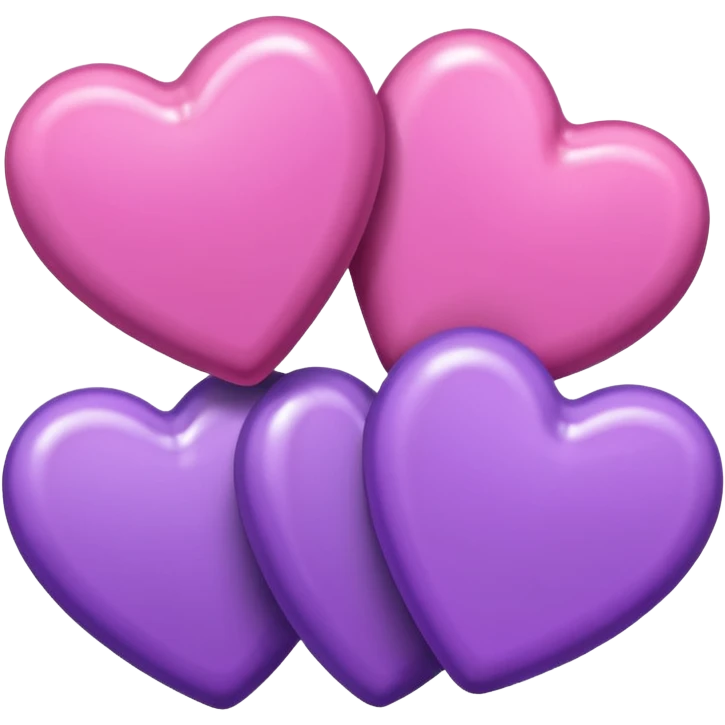 pink and purple hearts, pink and purple candy emoji