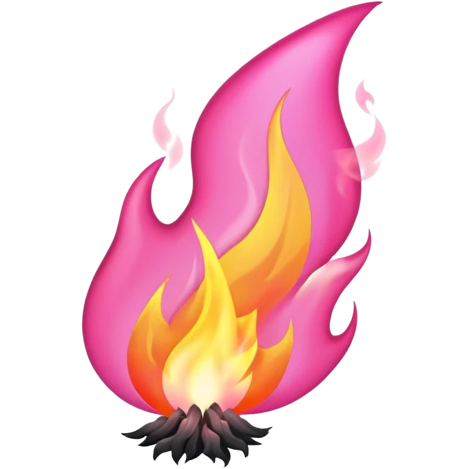 Pink flame  emoji