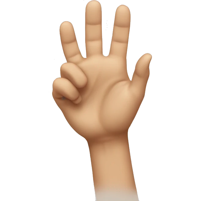hand emoji making a C with the index and thumb fingers so that it looks like the pinch emoji but larger emoji