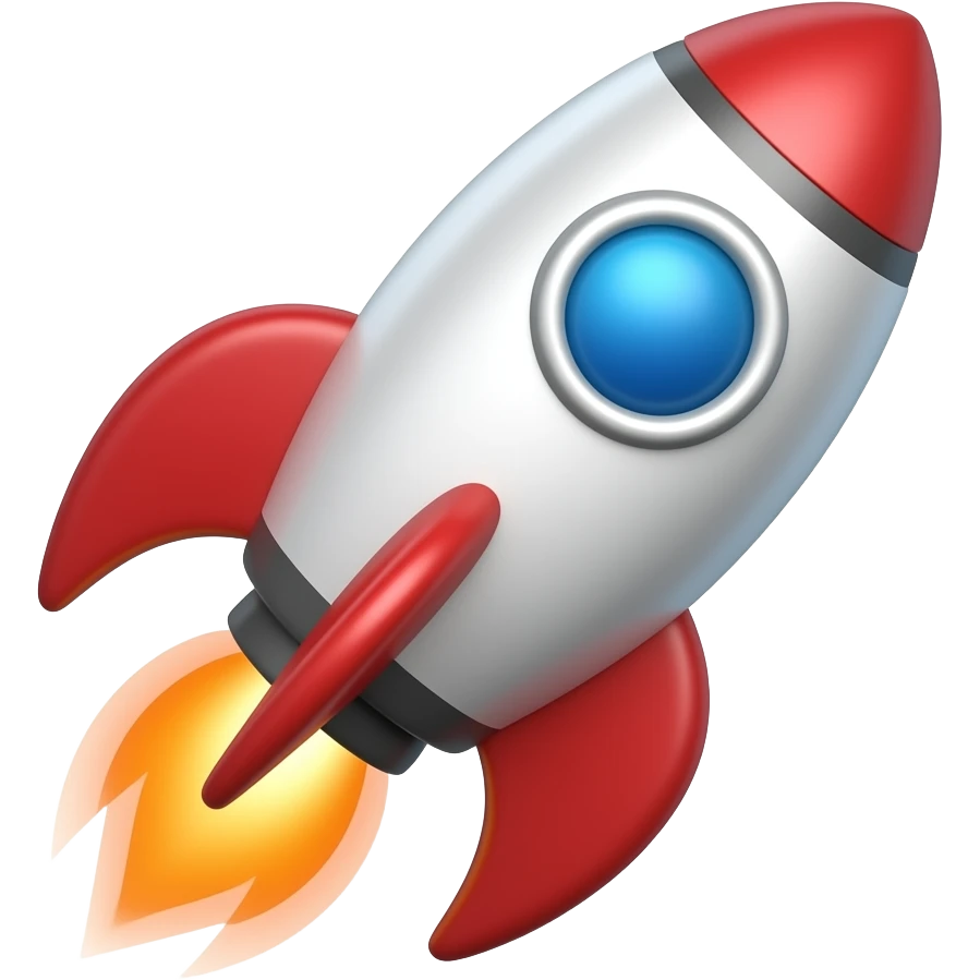 perforance chart with rocket emoji