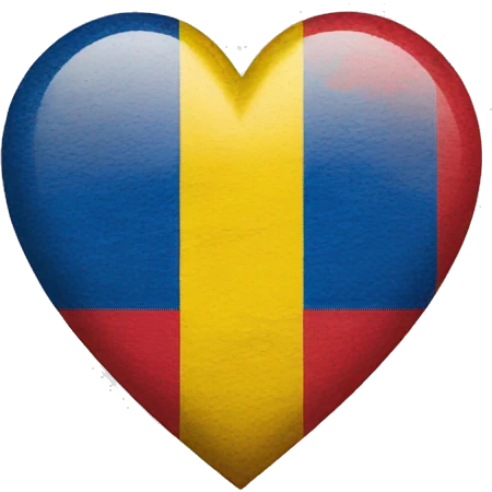 Romanian flag in the heart emoji