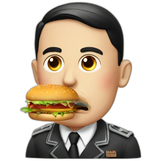 Hitler eat burger emoji