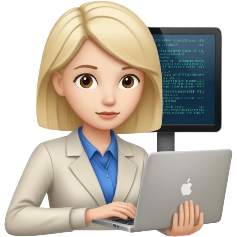 it-specialist-with-laptop-and-code-female emoji
