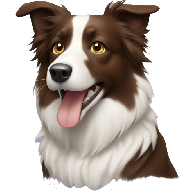 Brown border collie emoji