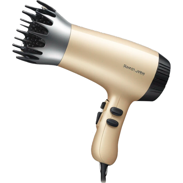 beige blow dryer for hair emoji