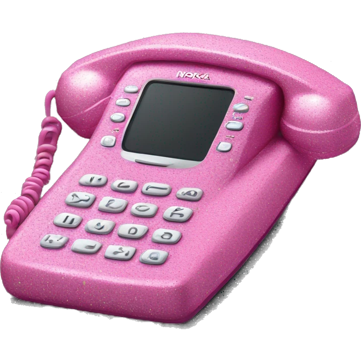 pink glittery old Nokia phone emoji