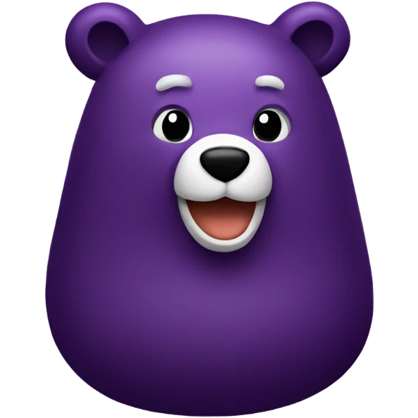 Bear on eggplant emoji