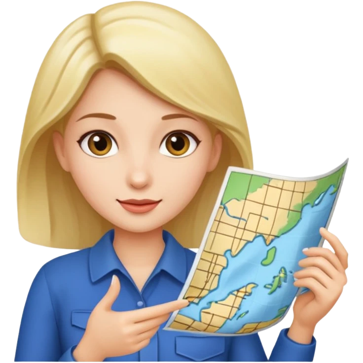 women giving map emoji
