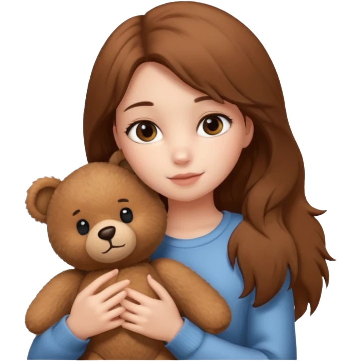 girl with single teddy bear emoji