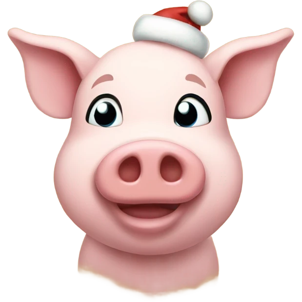 Hayday pig with christmas  emoji