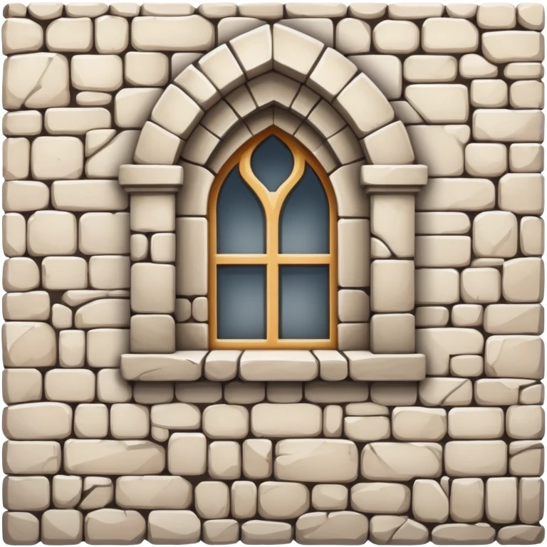Castle wall with stone and small windows emoji