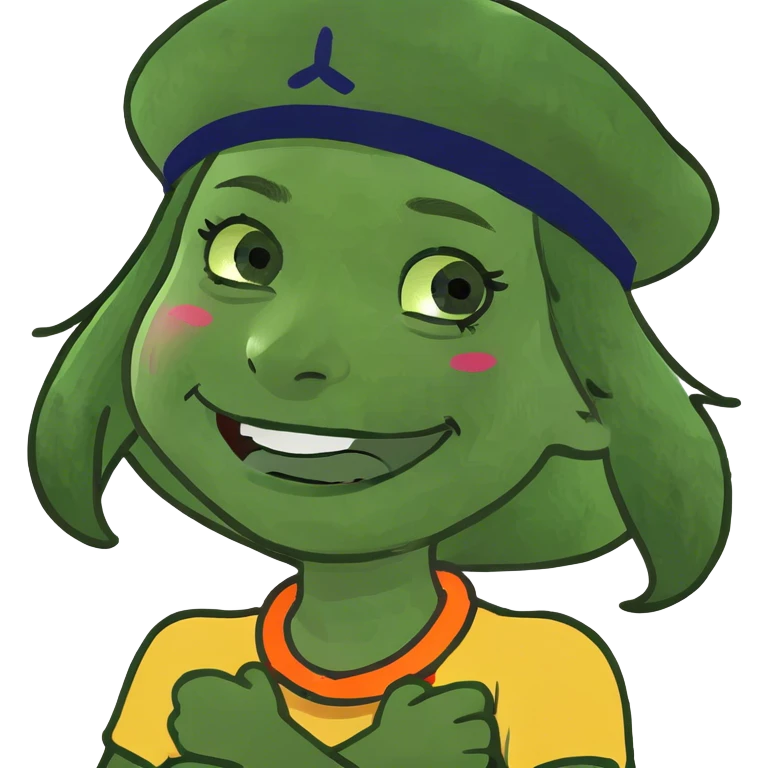 Arm crossed holding neck laughing girl emoji