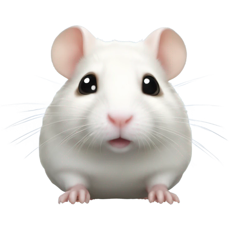 white syrain hamster  emoji