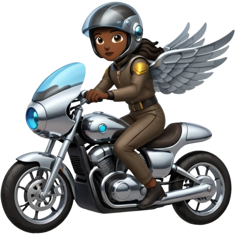 motor fly with people emoji