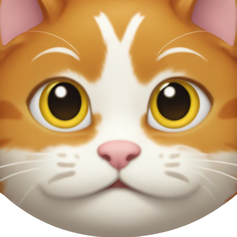Ginger cat with a white chin emoji