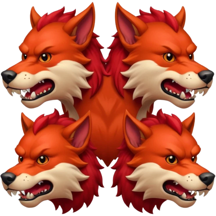 Red cerberus emoji