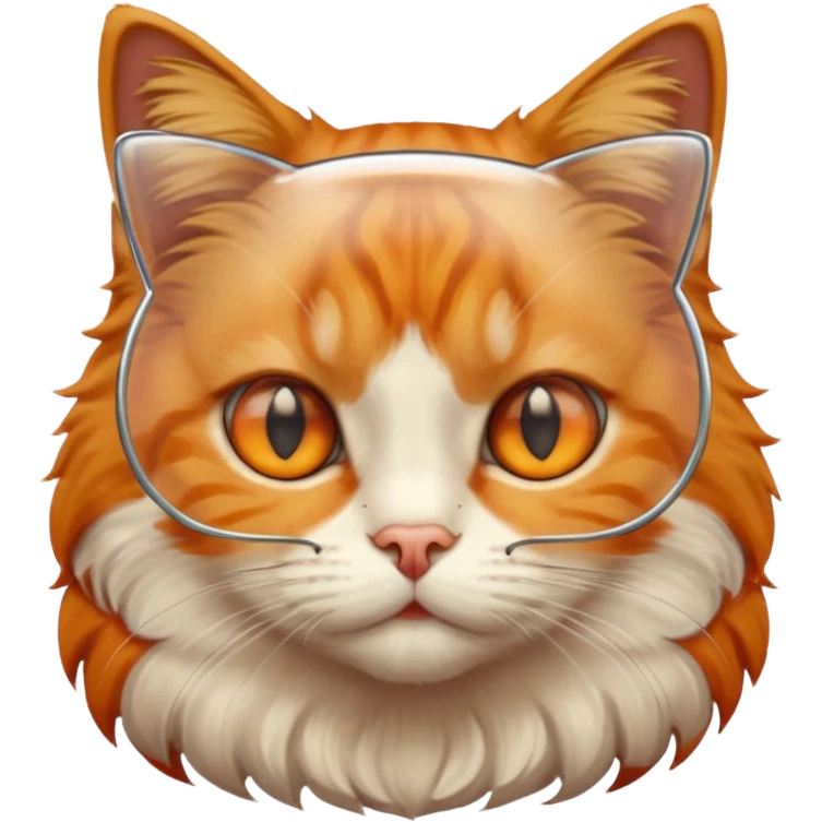 Cat with glass emoji