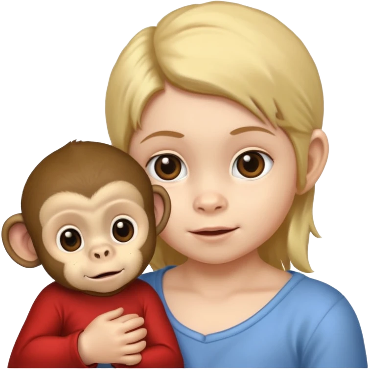 Baby with Monkey. emoji