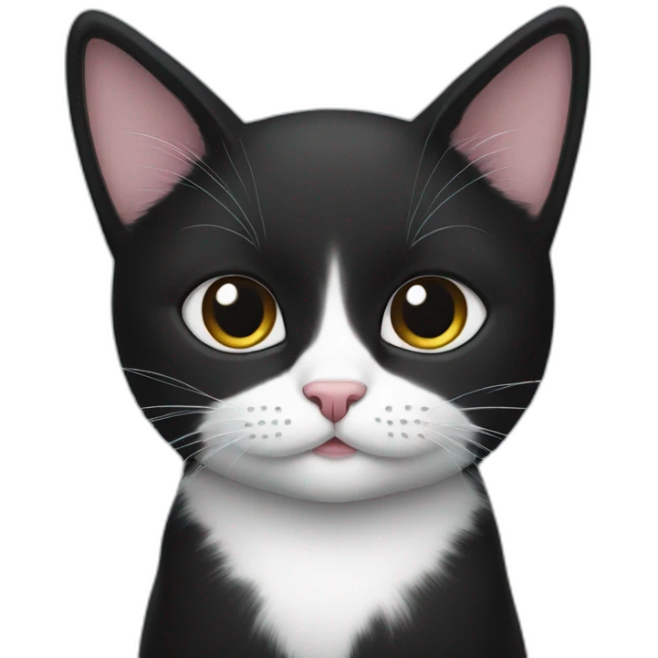 sassy black and white cat emoji
