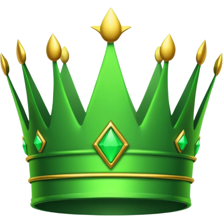neon green crown emoji