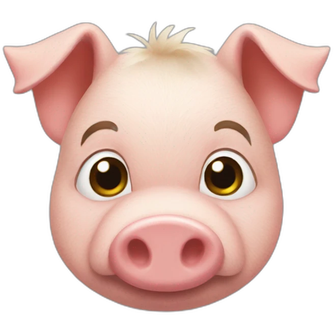 the little pig from three brothers who build a straw house emoji