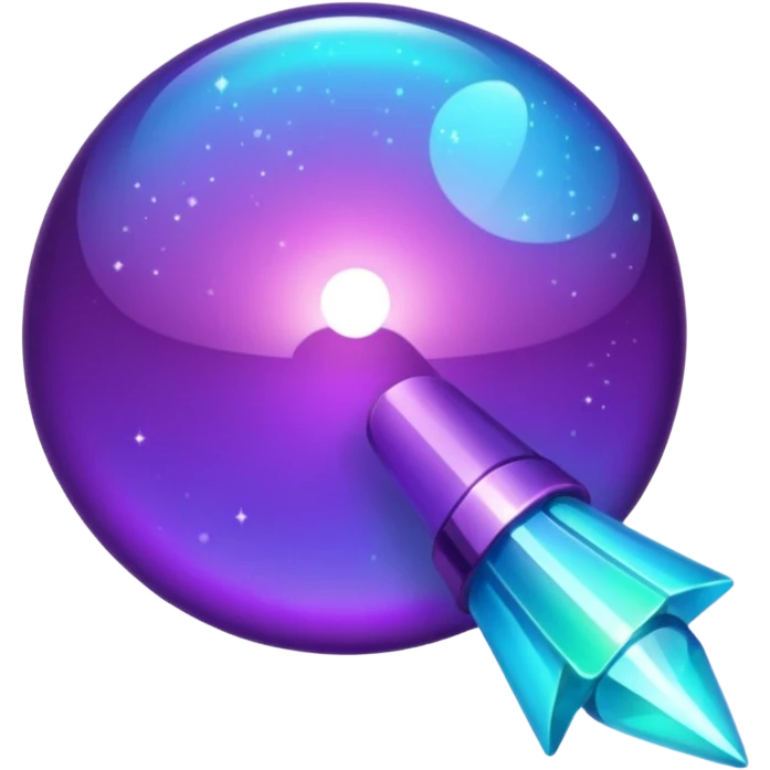 glitter purple and cian pin emoji