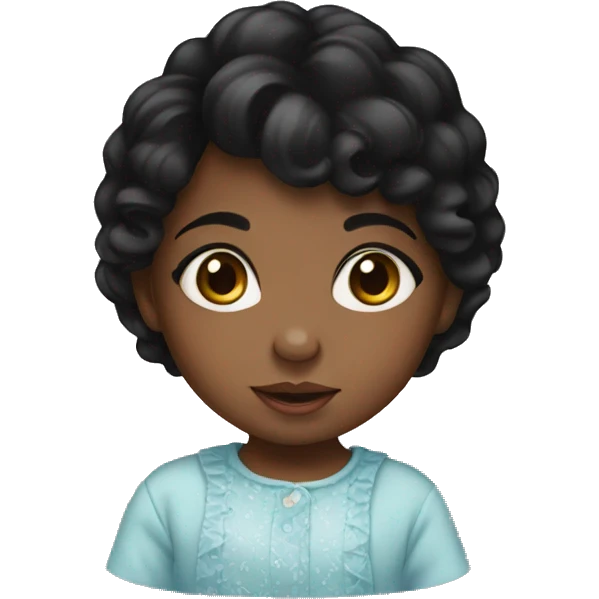 Black-haired baby girl emoji