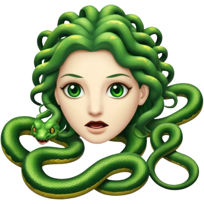 Medusa looking evil emoji