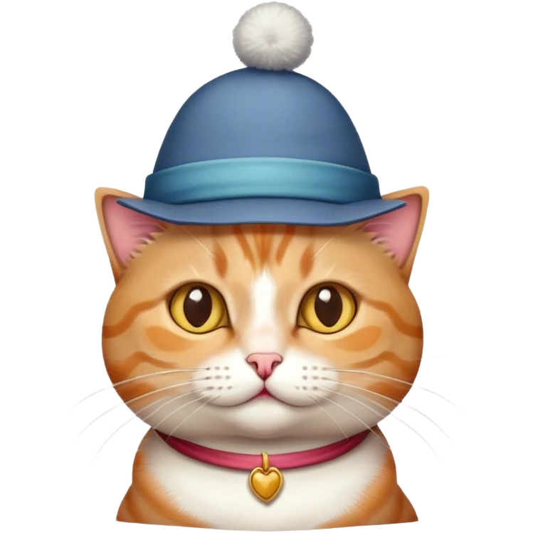 Cat wearing emoji