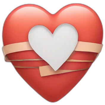 Heart with banded emoji