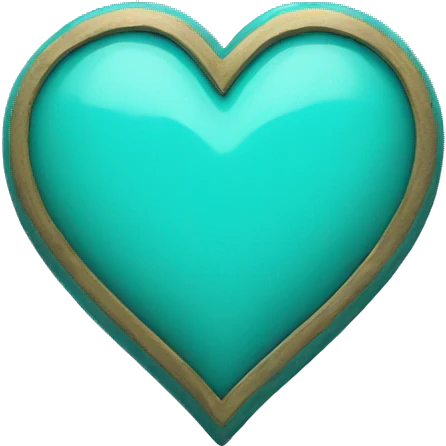 Turquoise heart emoji